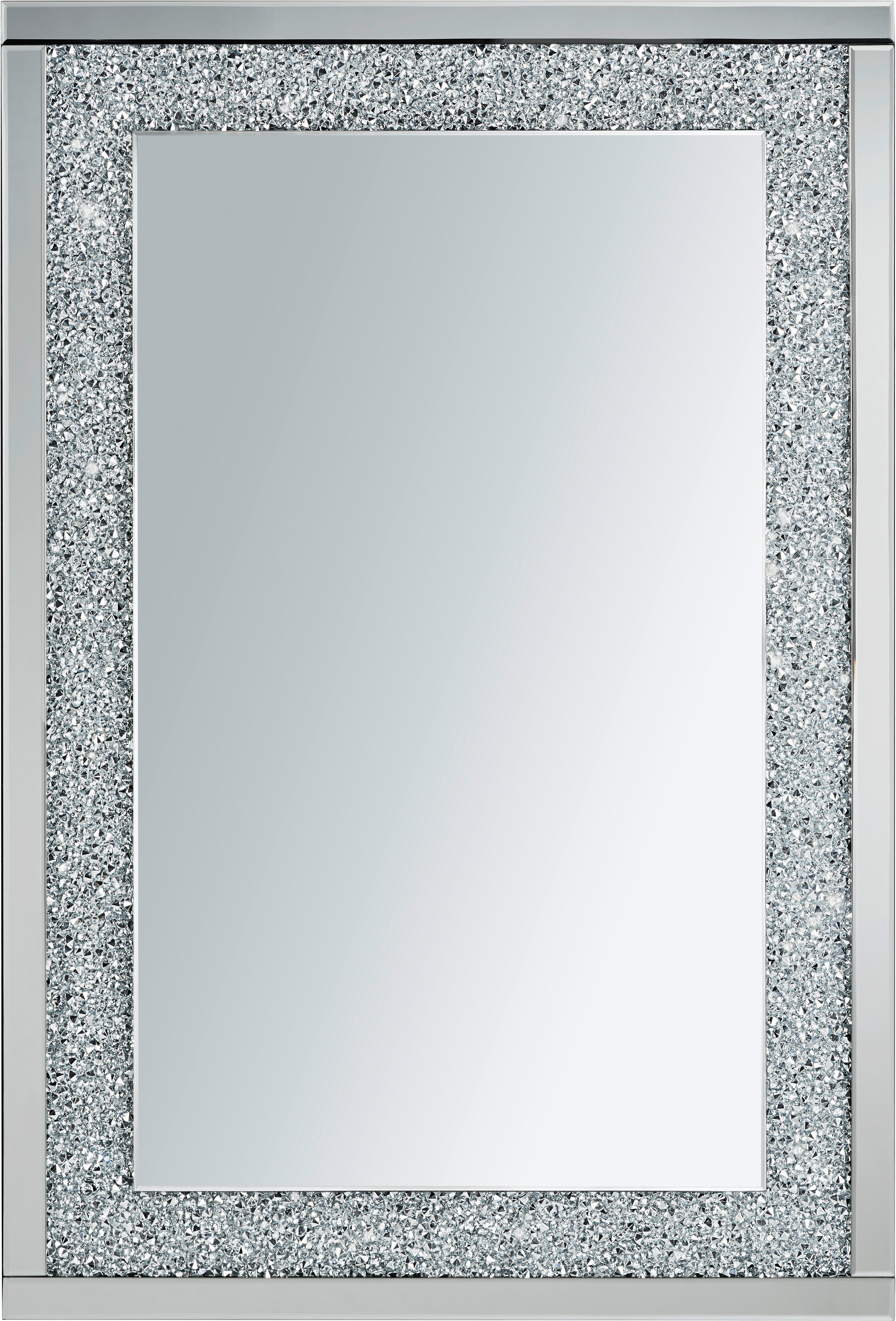 Nástěnné Zrcadlo Diamant - barvy stříbra, Moderní, dřevo/kompozitní dřevo (80/120/4cm) - Modern Living