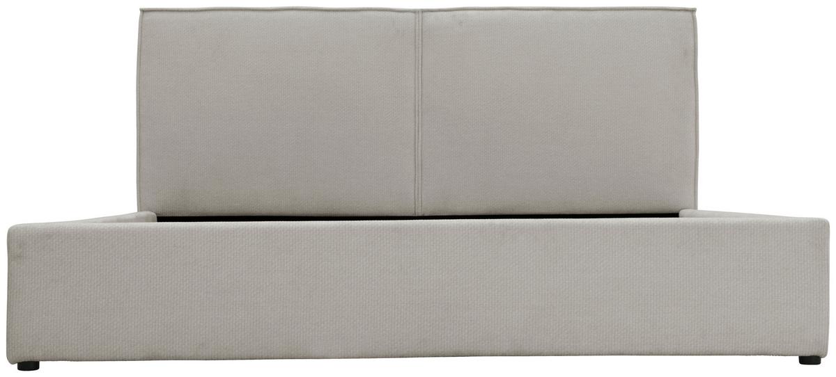 Polsterbett Lino Grau B: 195 Cm - Eichefarben/Schwarz, Design, Holz/Textil (195/105/222cm) - Livetastic