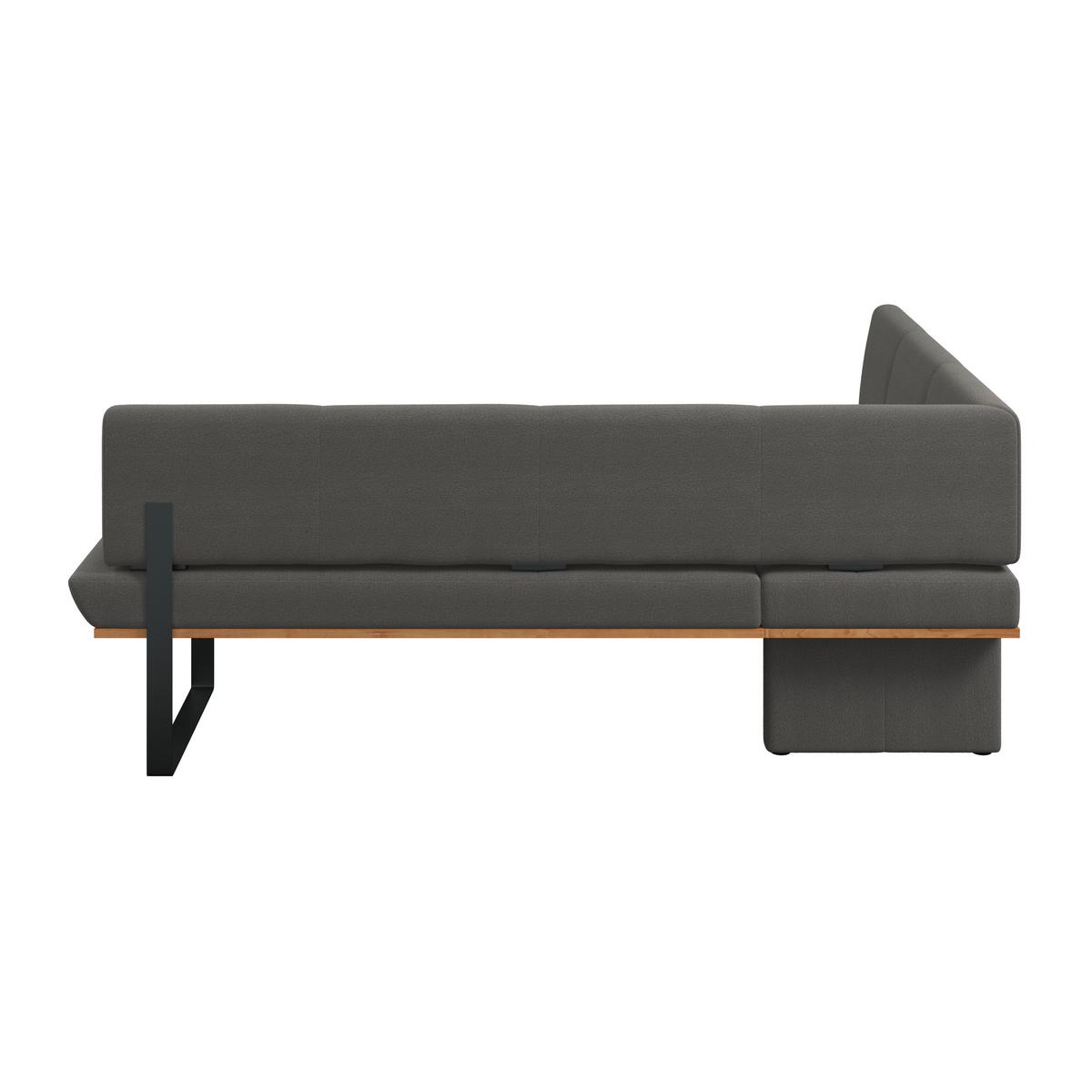 Eckbank Tristan Webstoff schwarz,S:195x245cm - Schwarz, MODERN, Holz/Textil (195/245cm) - James Wood