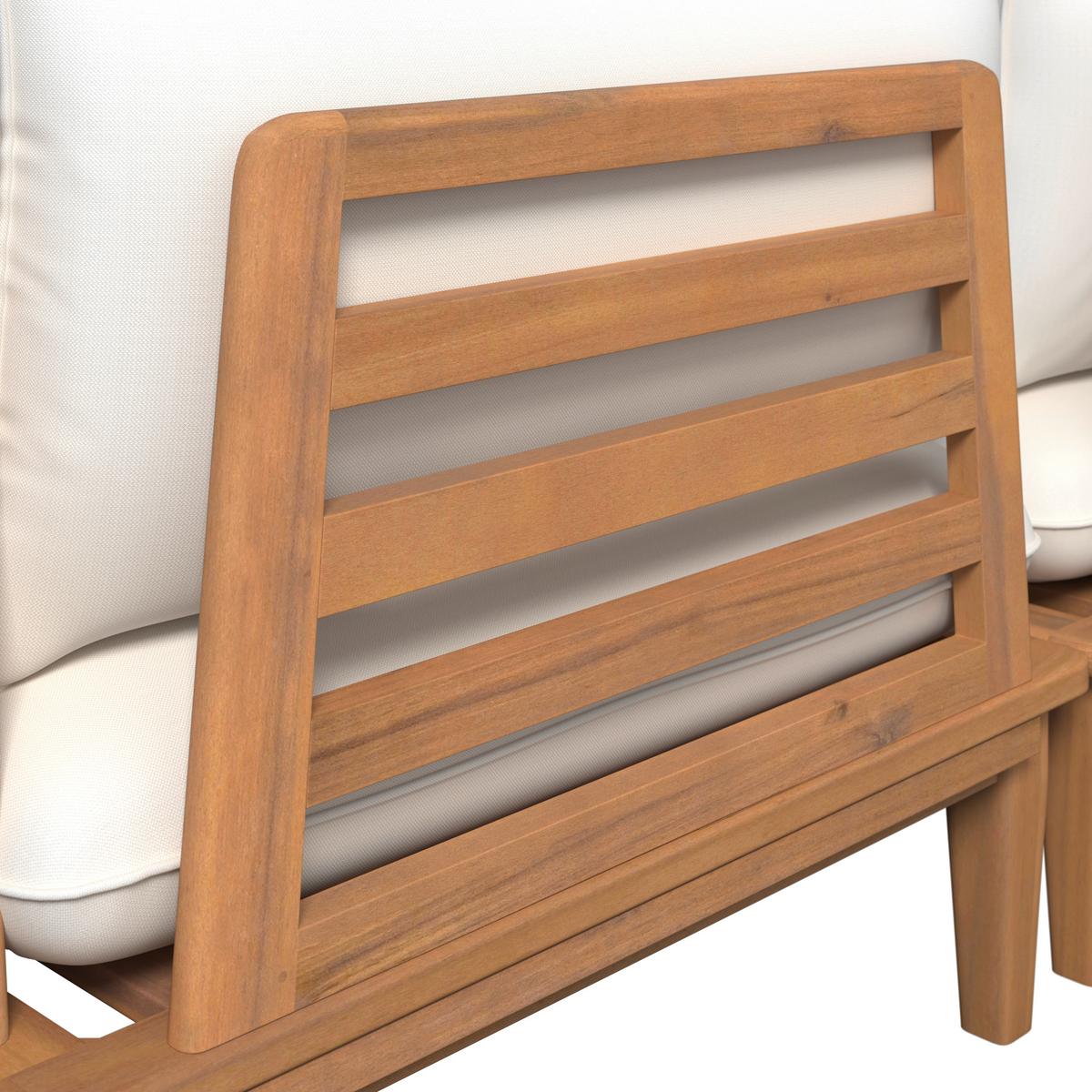 Loungegarnitur Tahiti - Beige/Akaziefarben, MODERN, Holz/Textil (246/246cm) - Beldano