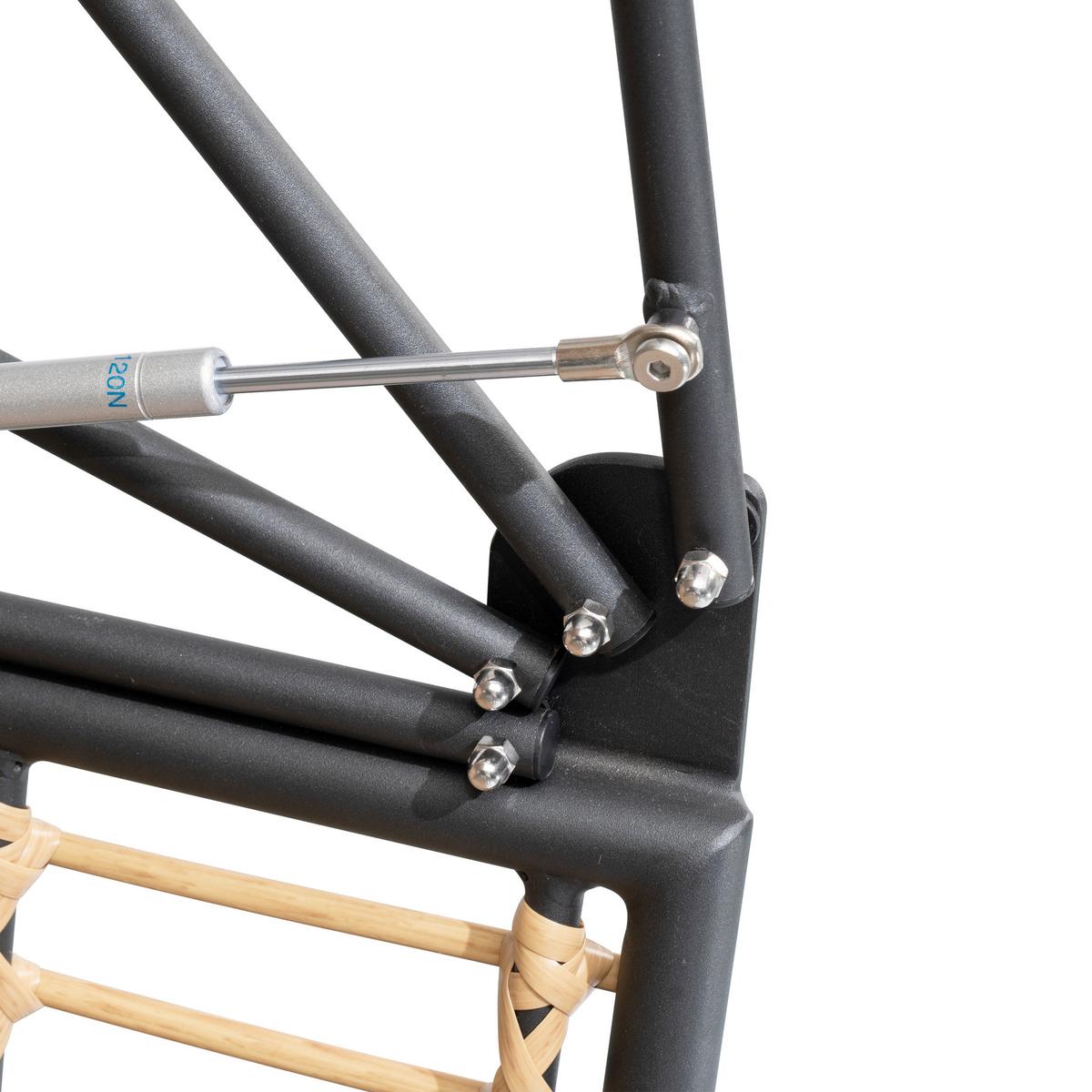 Loungesessel Paros - Anthrazit/Beige, Basics, Kunststoff/Textil (72/154/83cm) - Gardenson