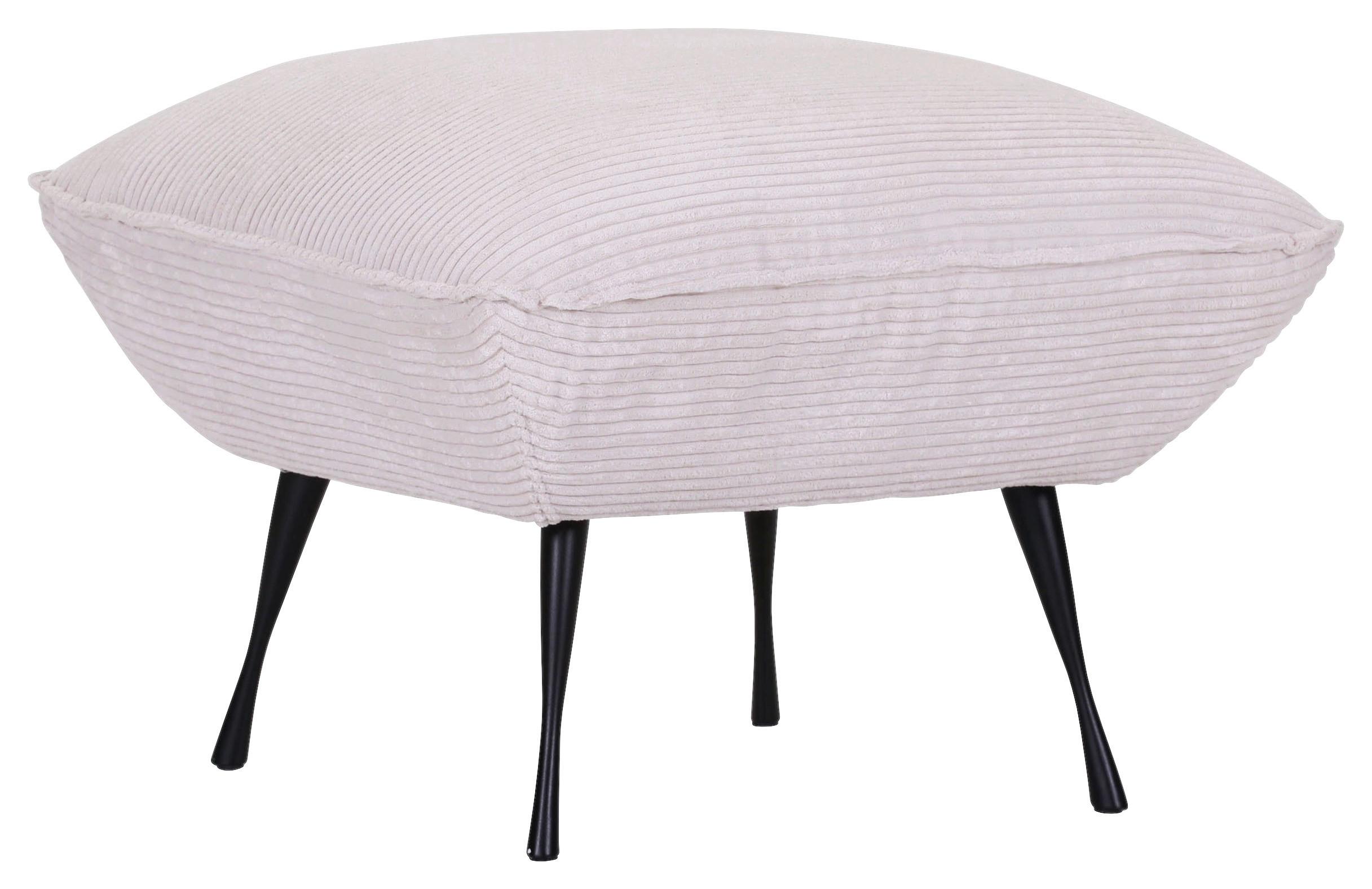 Hocker Lorris - Beige/Schwarz, KONVENTIONELL, Textil (60/49/53cm) - MID.YOU