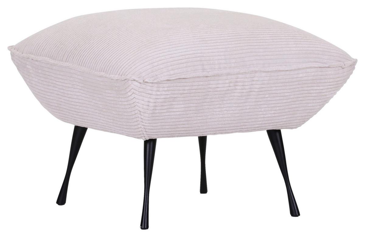 Hocker Lorris - Beige/Schwarz, KONVENTIONELL, Textil (60/49/53cm) - MID.YOU