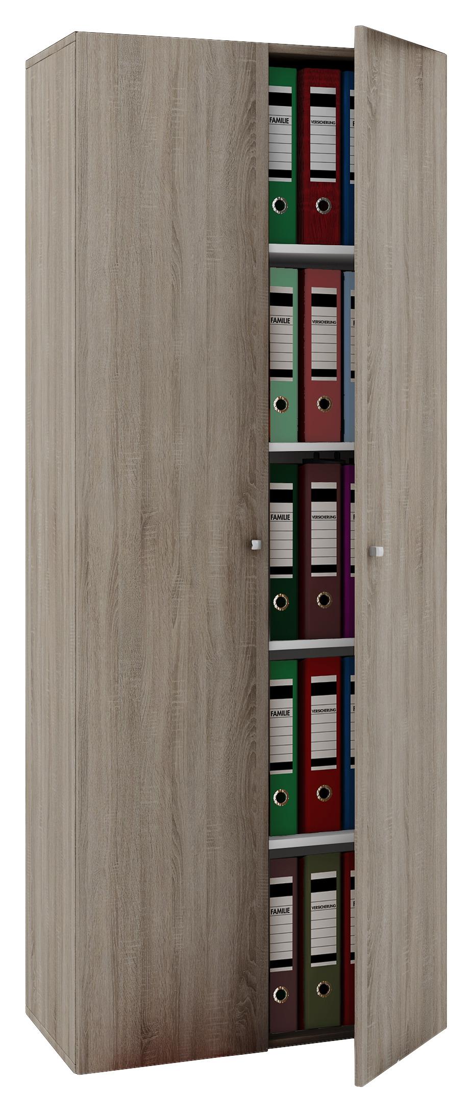 Viacúčelová skriňa Vandol 70cm dub Sonoma - čierna/farba duba, Basics, kompozitné drevo/plast (70/178/40cm) - MID.YOU