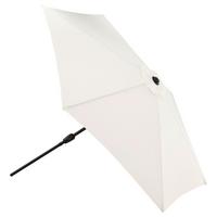 Sonnenschirm Leeds DM: 300cm H: 243cm Weiß - Ecru/Grau, KONVENTIONELL, Textil/Metall (300/300cm) - Gardenson