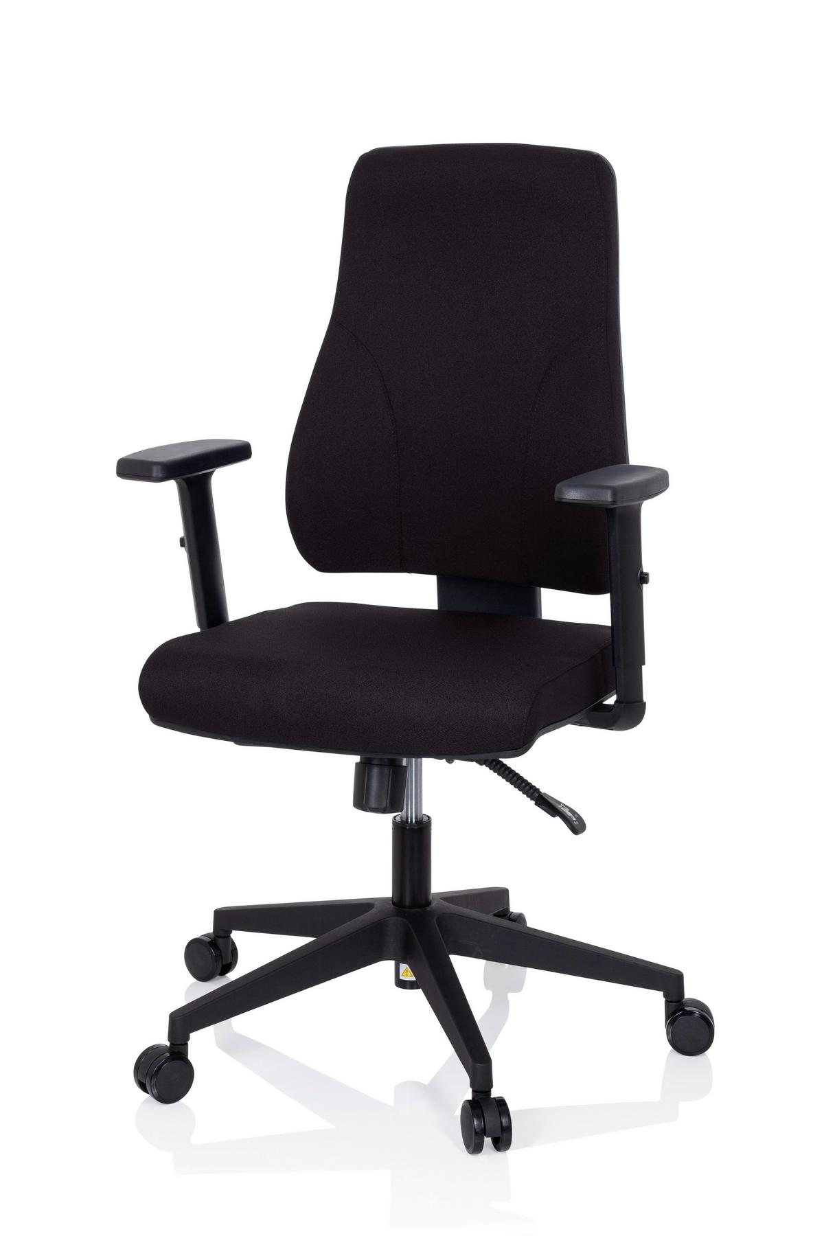 Drehstuhl Mathes Schwarz - Schwarz, MODERN, Kunststoff/Textil (65/113/60cm) - MID.YOU