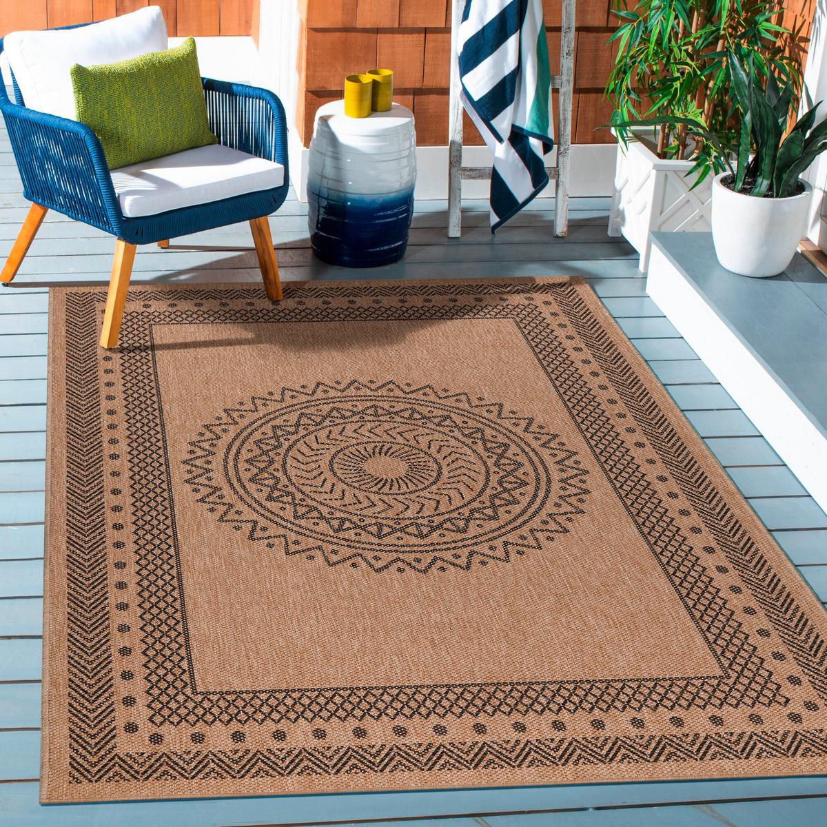Outdoorteppich Dhaka - Beige, Basics, Textil (280/370cm) - Novel
