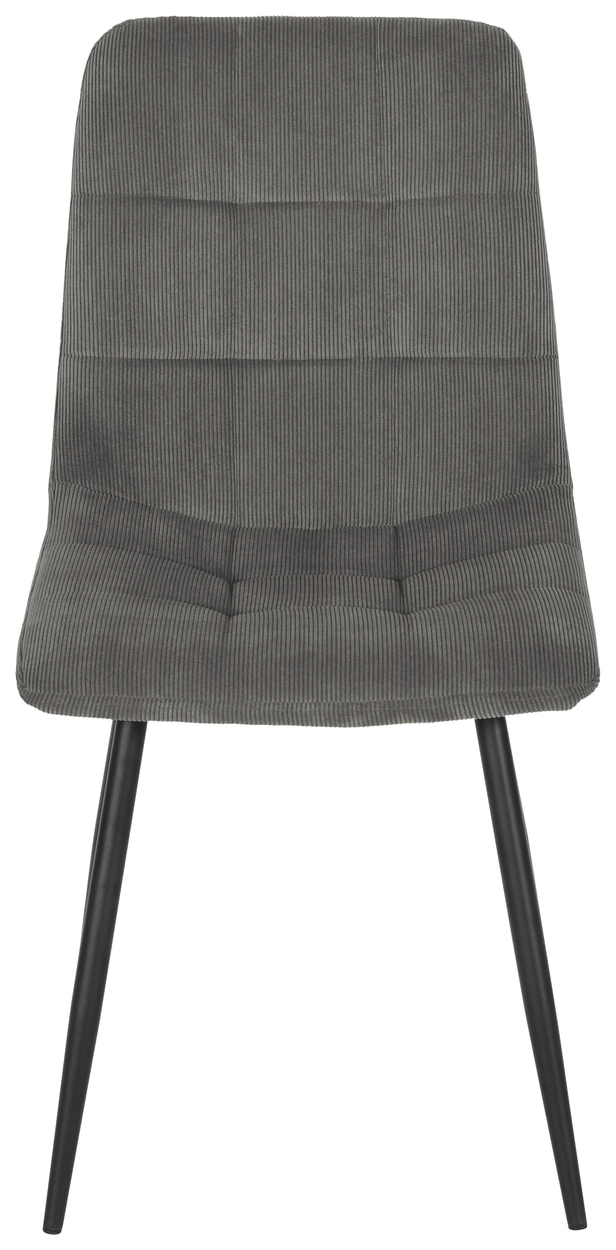 Židle Nino - šedá/černá, Moderní, kov/dřevo (45/87/57cm) - Modern Living