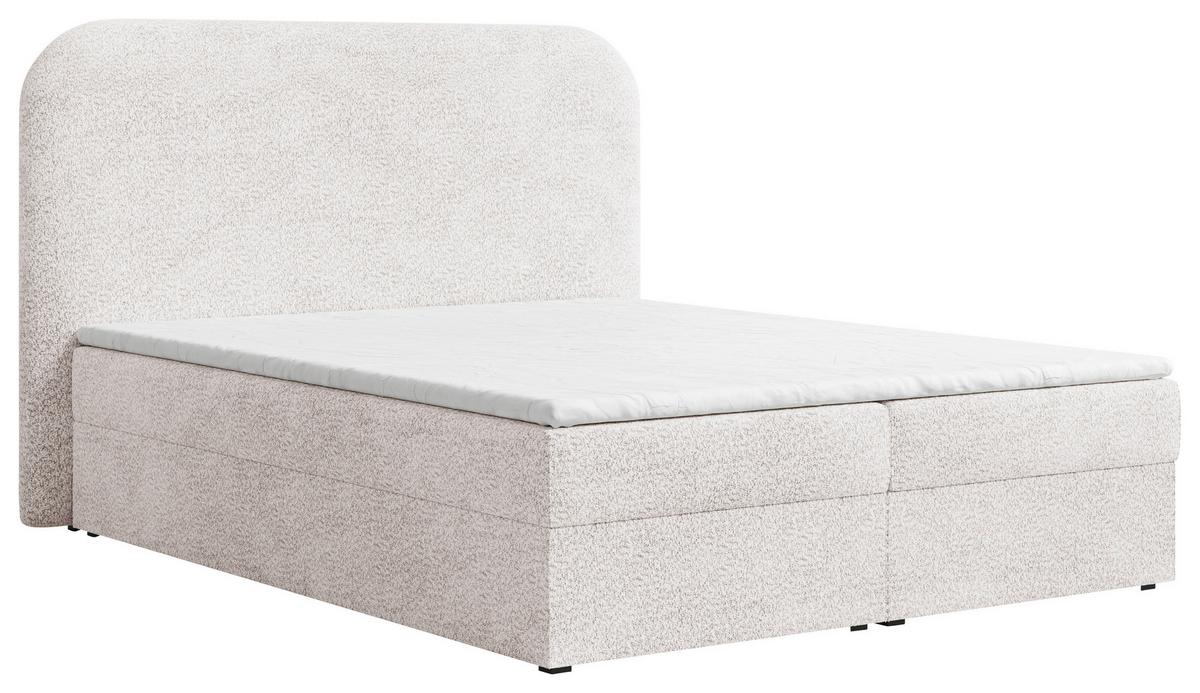 BOXBETT London Elfenbein 160x200cm - Elfenbein/Schwarz, MODERN, Holz/Kunststoff (160/200cm) - MID.YOU