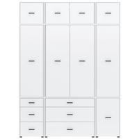 Kleiderschrank Kivo Weiß, B: 180 Cm - Weiß, Basics, Holzwerkstoff (180/239,40/52,1cm)