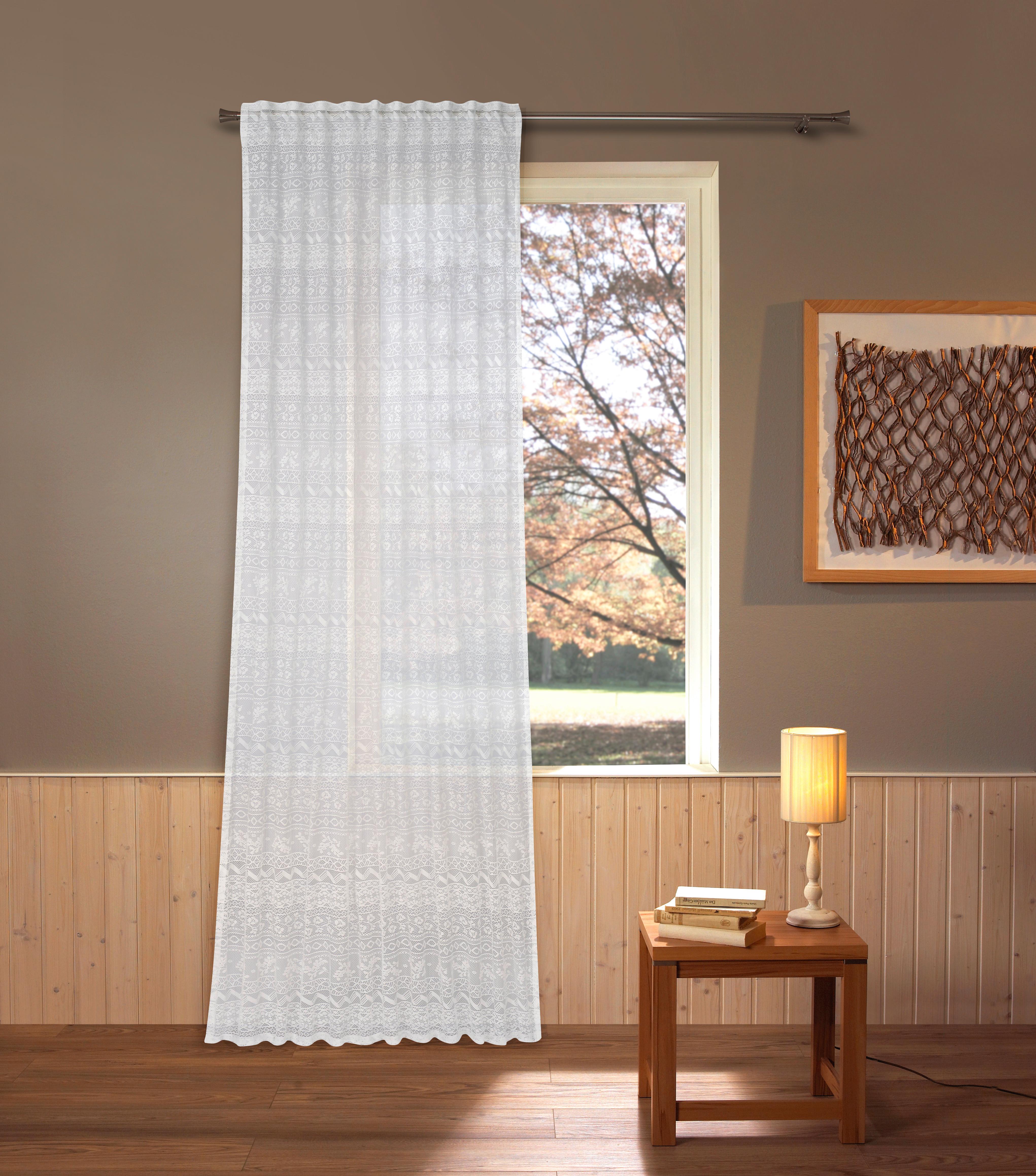 Készfüggöny Mailand Kb. 135/245cm - fehér, Romantik / Landhaus, textil (135/245cm) - James Wood