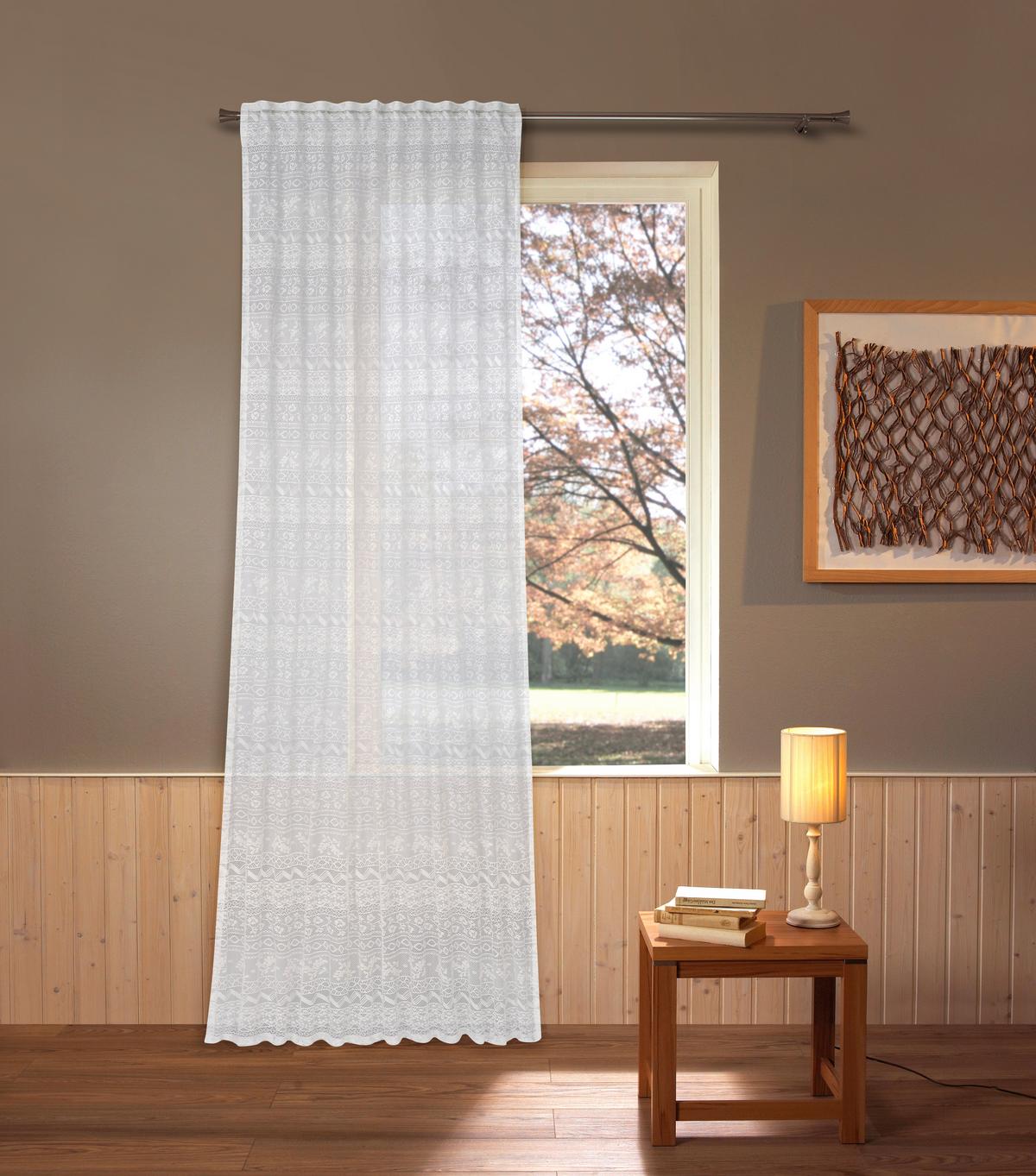 Készfüggöny Mailand Kb. 135/245cm - fehér, Romantik / Landhaus, textil (135/245cm) - James Wood