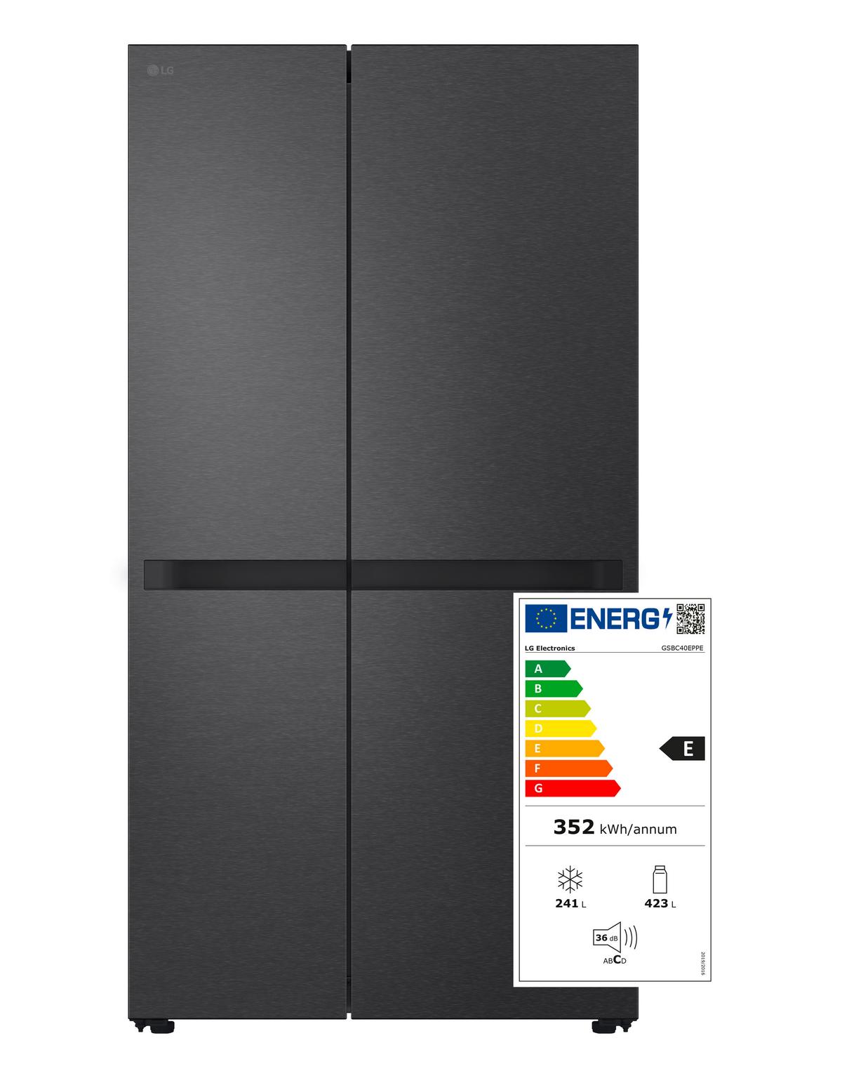 Side-By-Side Gsbc40eppe - Schwarz, Basics, Metall (92,3/179/73,5cm) - LG