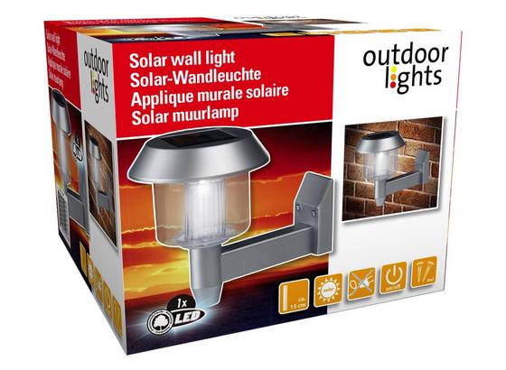 Solarleuchte Outdoor - Edelstahlfarben, MODERN, Kunststoff (12/15cm) Solarleuchte Outdoor - Edelstahlfarben, MODERN, Kunststoff (12/15cm)