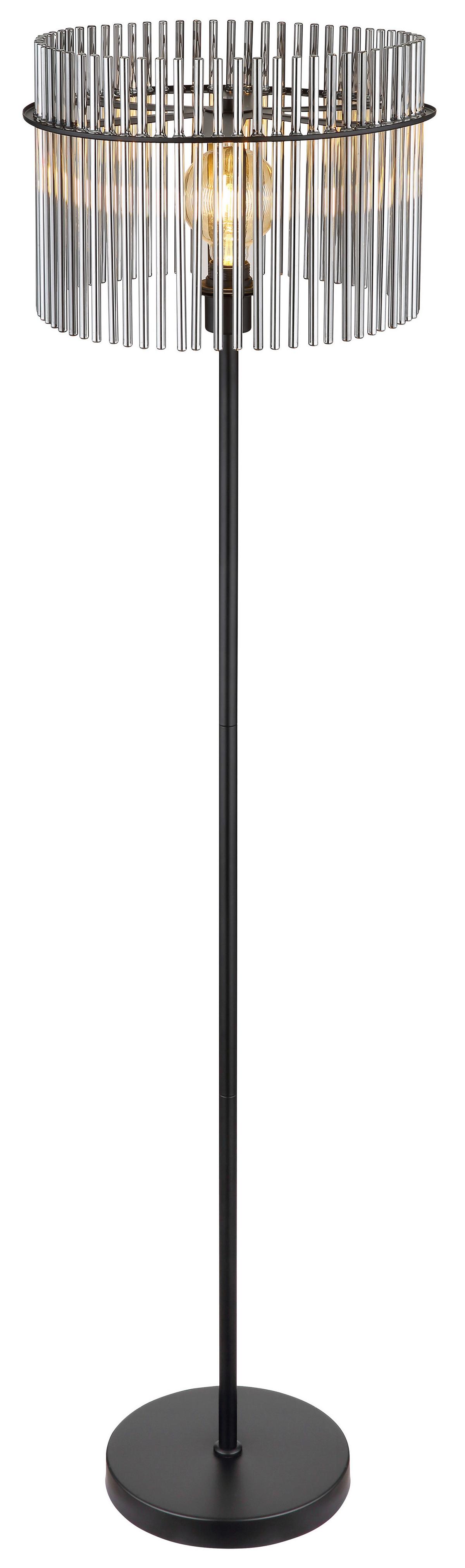 STOJACIA LAMPA GORLEY - čierna/sivá, Design, kov/sklo (38/152cm) - Globo