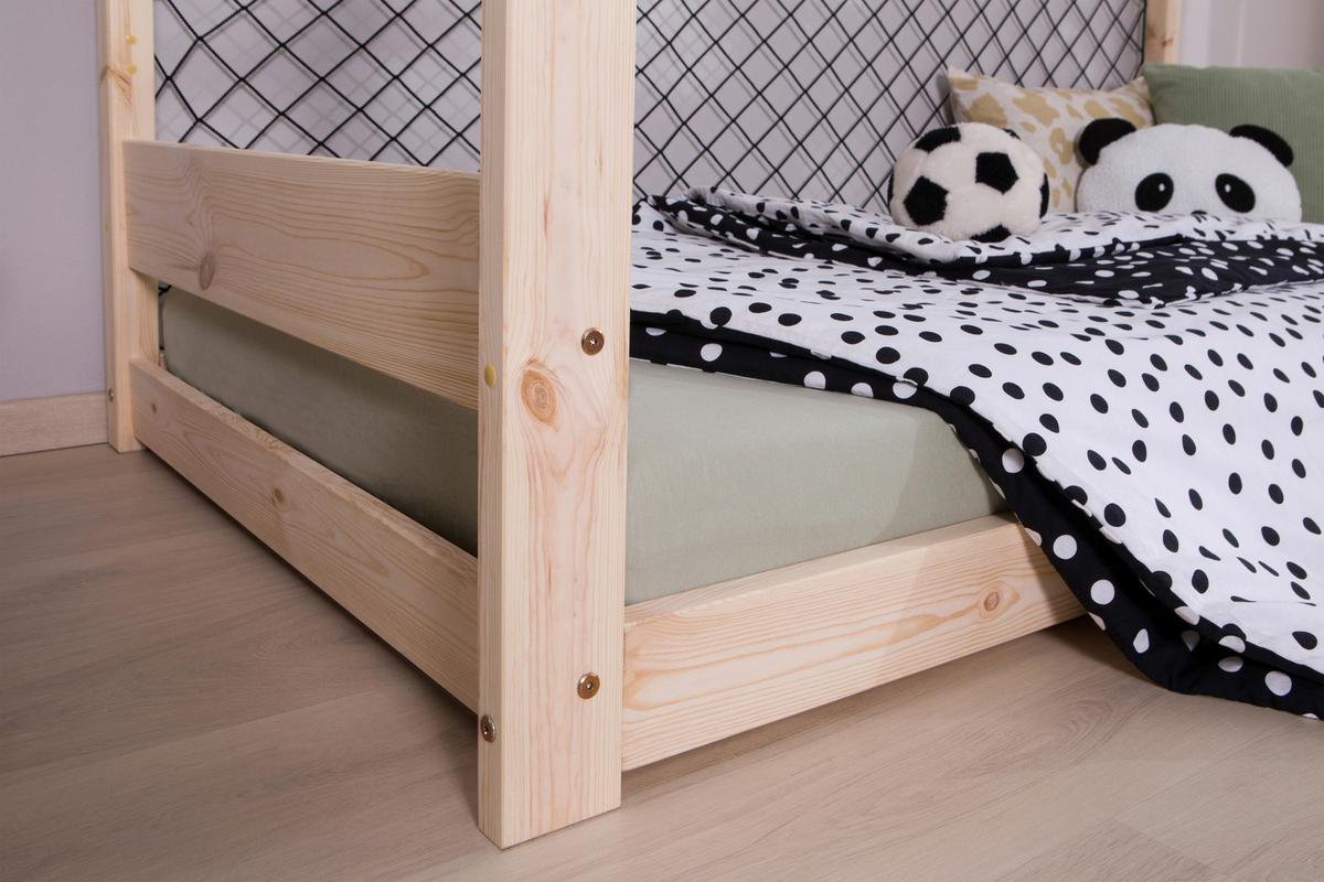 Bodenbett Mit Matratze 90x200 Cm Naturfarben - Naturfarben, MODERN, Holz/Textil (90/200cm) - MID.YOU