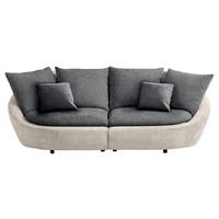 BIGSOFA MAUI - Anthrazit/Beige, MODERN, Textil (280/87/131cm) - Trendmanufaktur