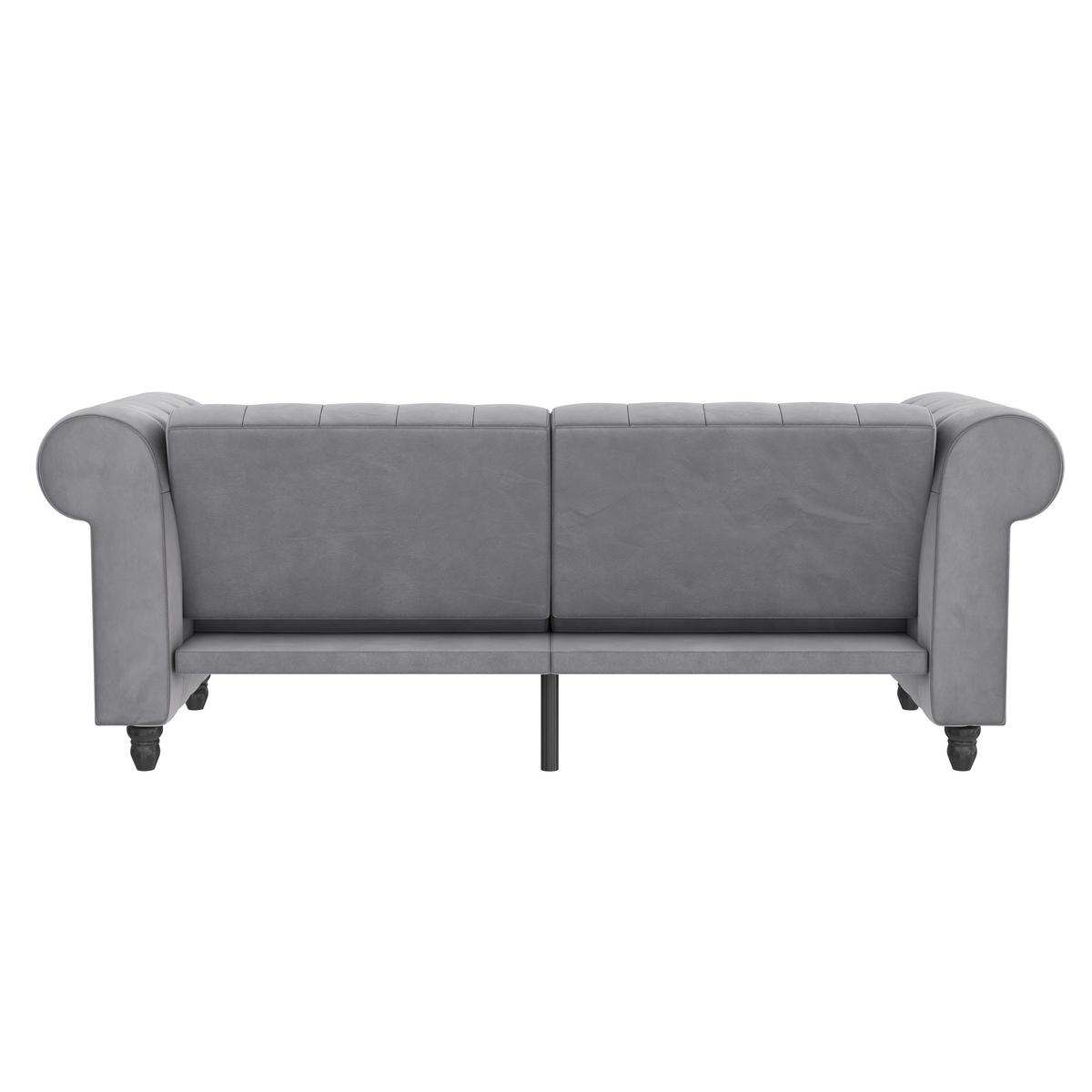 Schlafsofa Firenze Hellgrau, mit Schlaffunktion - Hellgrau/Schwarz, Basics, Textil (236/83/87cm) - Livetastic