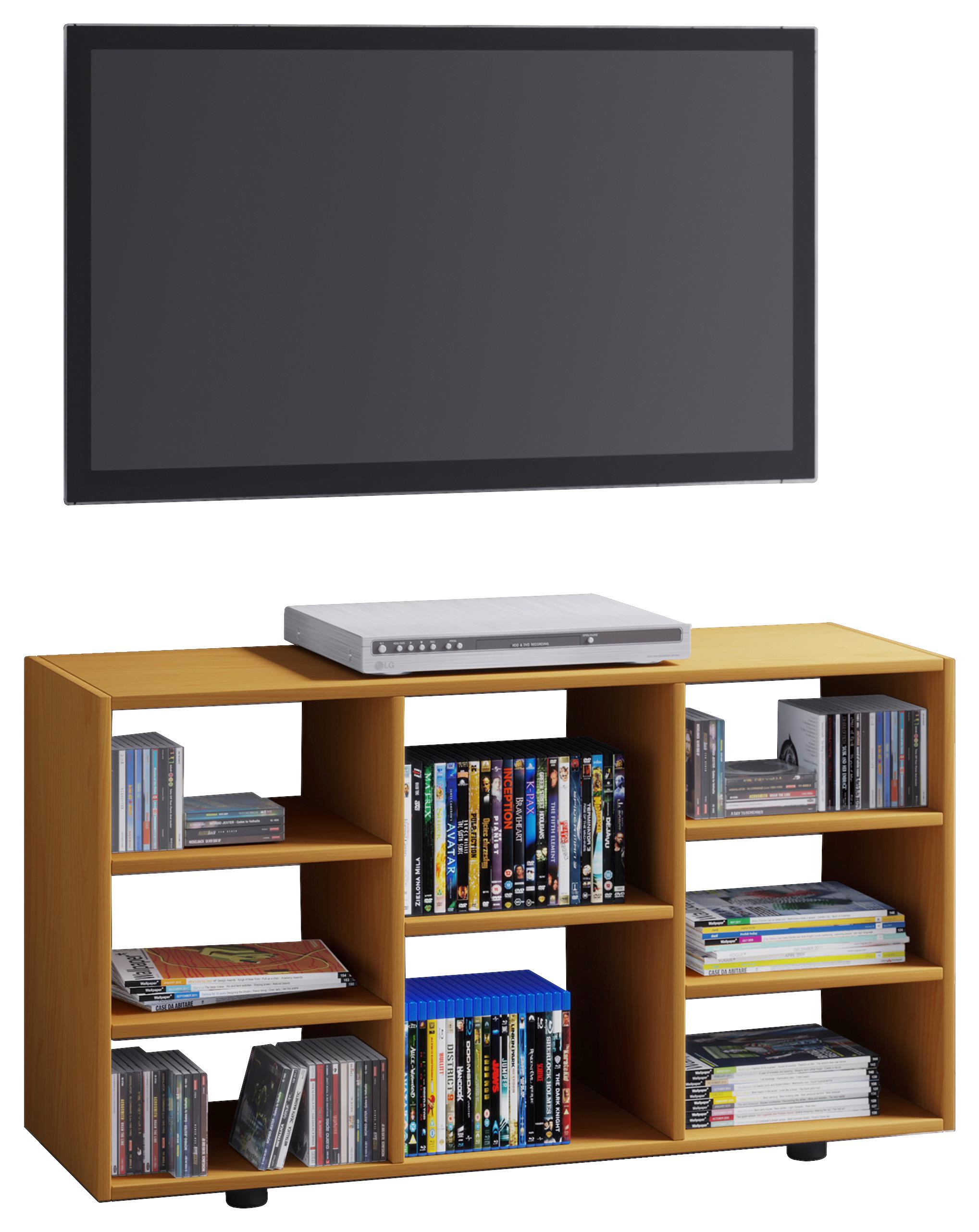 Tv-rack Fetino Buchefarben B: 114 Cm - Buchefarben/Schwarz, MODERN, Holzwerkstoff (114/60/40cm) - MID.YOU