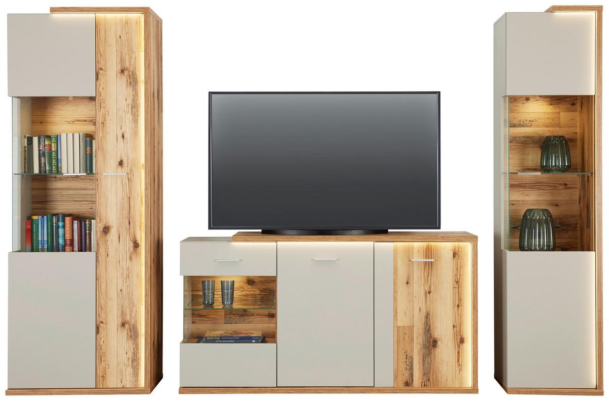 VITRÍNA AMBIENTE - Moderní, kompozitní dřevo/plast (73,5/199,1/43,6cm)