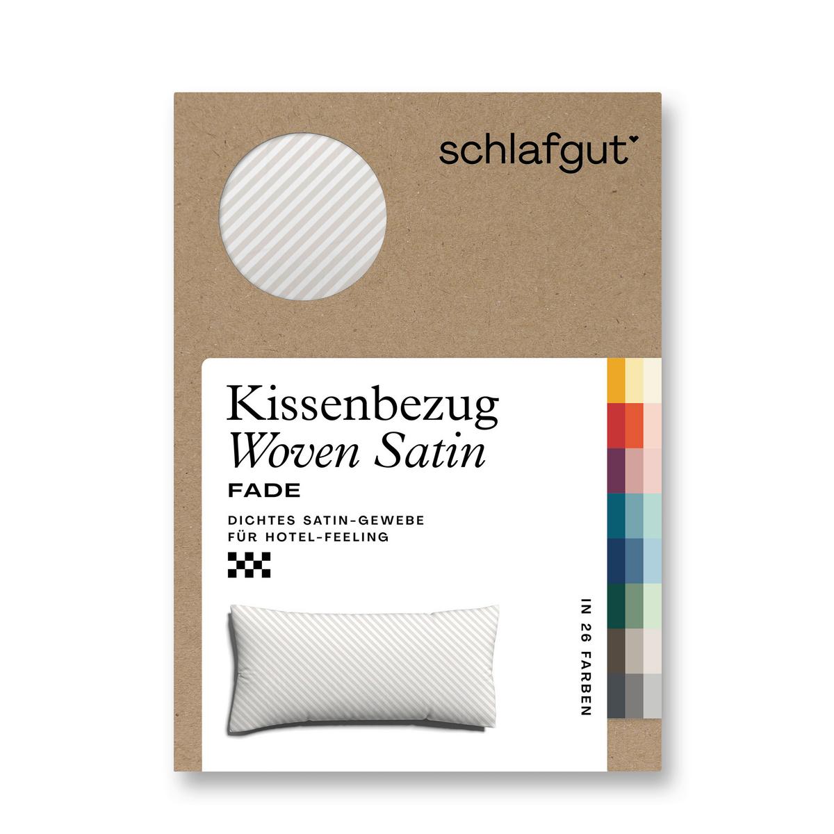 Kopfpolsterbezug Woven Satin Fade - Taupe/Weiß, Basics, Textil (40/80cm) - Schlafgut