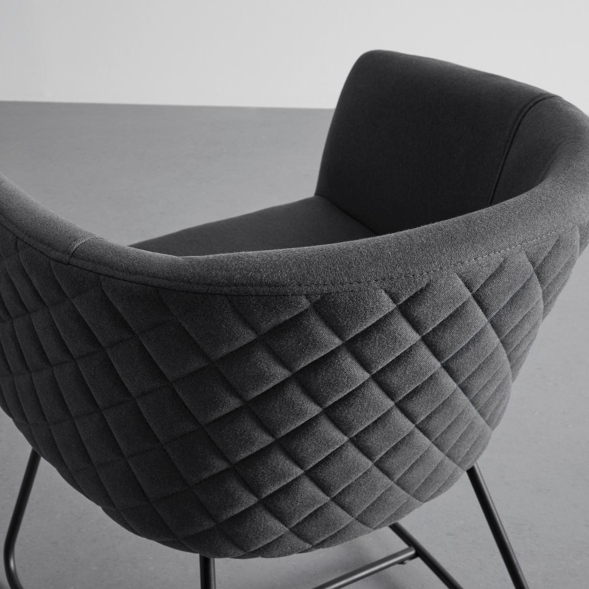 Stolička IVA sivá - čierna/sivá, Modern, kov/textil (55/76/57cm) - Bessagi Home