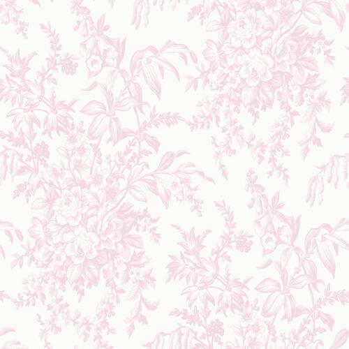 Vliestapete Picardie Petal - Pink/Weiß, Basics, Papier/Kunststoff (52/1000cm)
