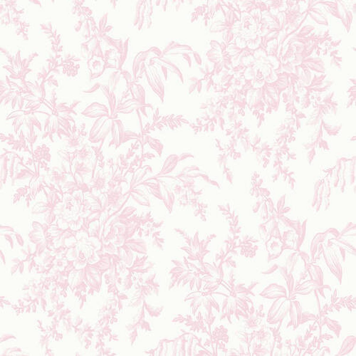 Vliestapete Picardie Petal - Pink/Weiß, Basics, Papier/Kunststoff (52/1000cm)