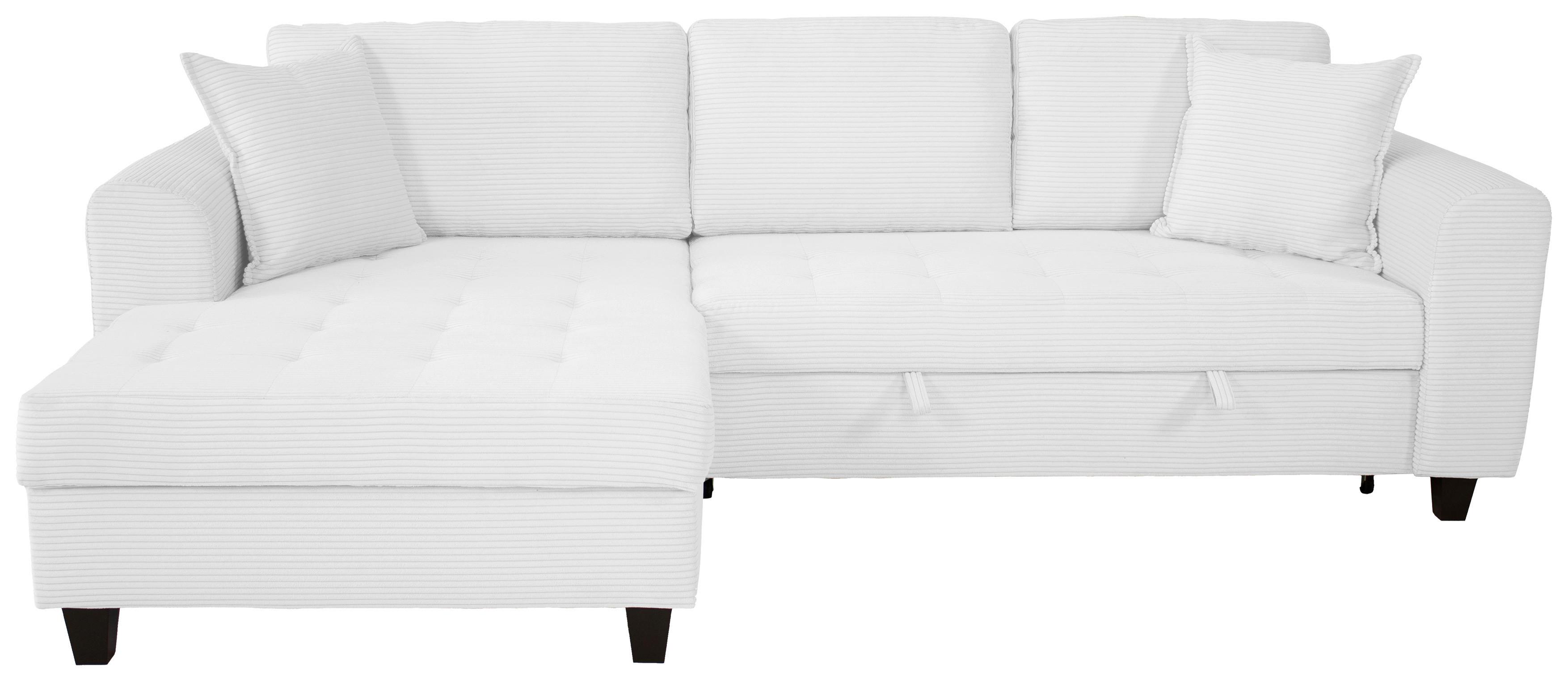 Ecksofa Moritz Silberfarben S: ca. 155x265 cm - Weiß, Trend, Textil (155/265cm)