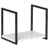Badezimmerregal Hängend Weiss/schwarz 33x28 Cm Newyork - Schwarz/Weiß, MODERN, Holzwerkstoff/Metall (33/28/28cm) - MID.YOU