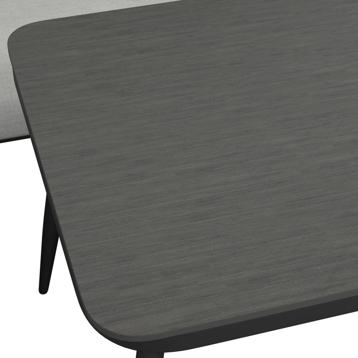 JEDÁLENSKÁ TERASOVÁ SÚPRAVA CAMEA - svetlosivá/tmavosivá, Modern, kov/textil - Bessagi Garden