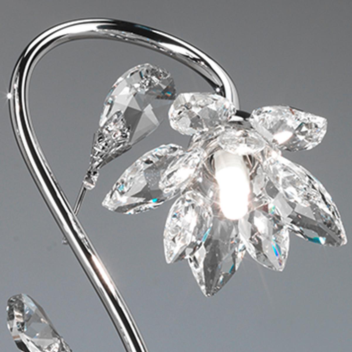 Kristall-tischleuchte 4773/l - Chromfarben, KONVENTIONELL, Glas/Metall (20/35cm)