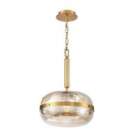 Függeszték Qn-Nottingham-1p-Ab - sárgarézszínű, Konventionell, üveg/fém (36/58,5cm) - Elstead Lighting