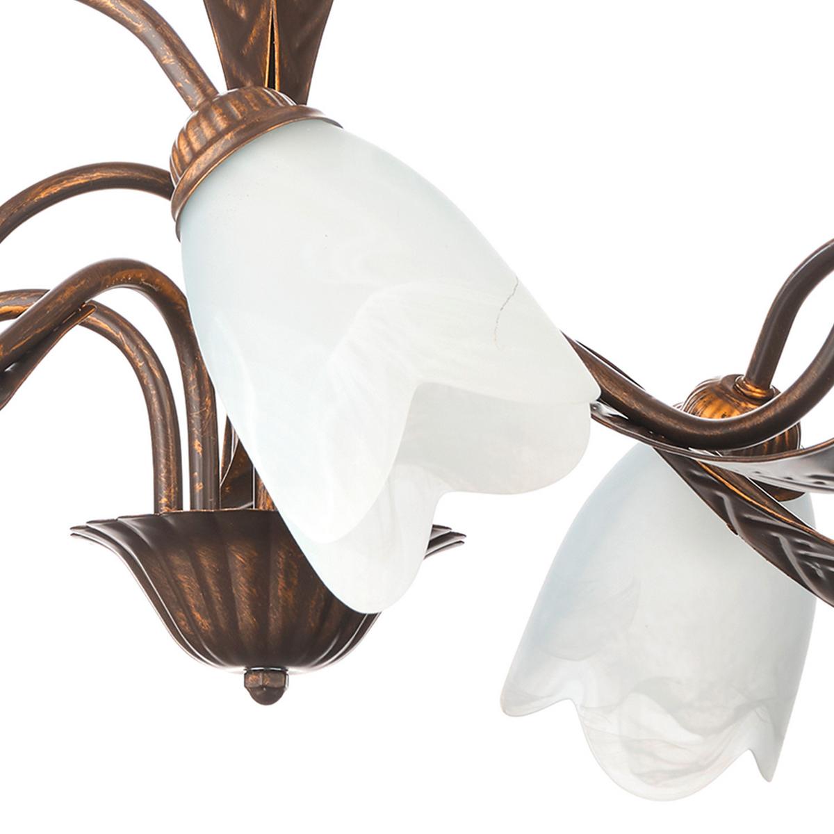 Kronleuchter 4240/5 - Bronzefarben, Basics, Glas/Metall (70/100cm)