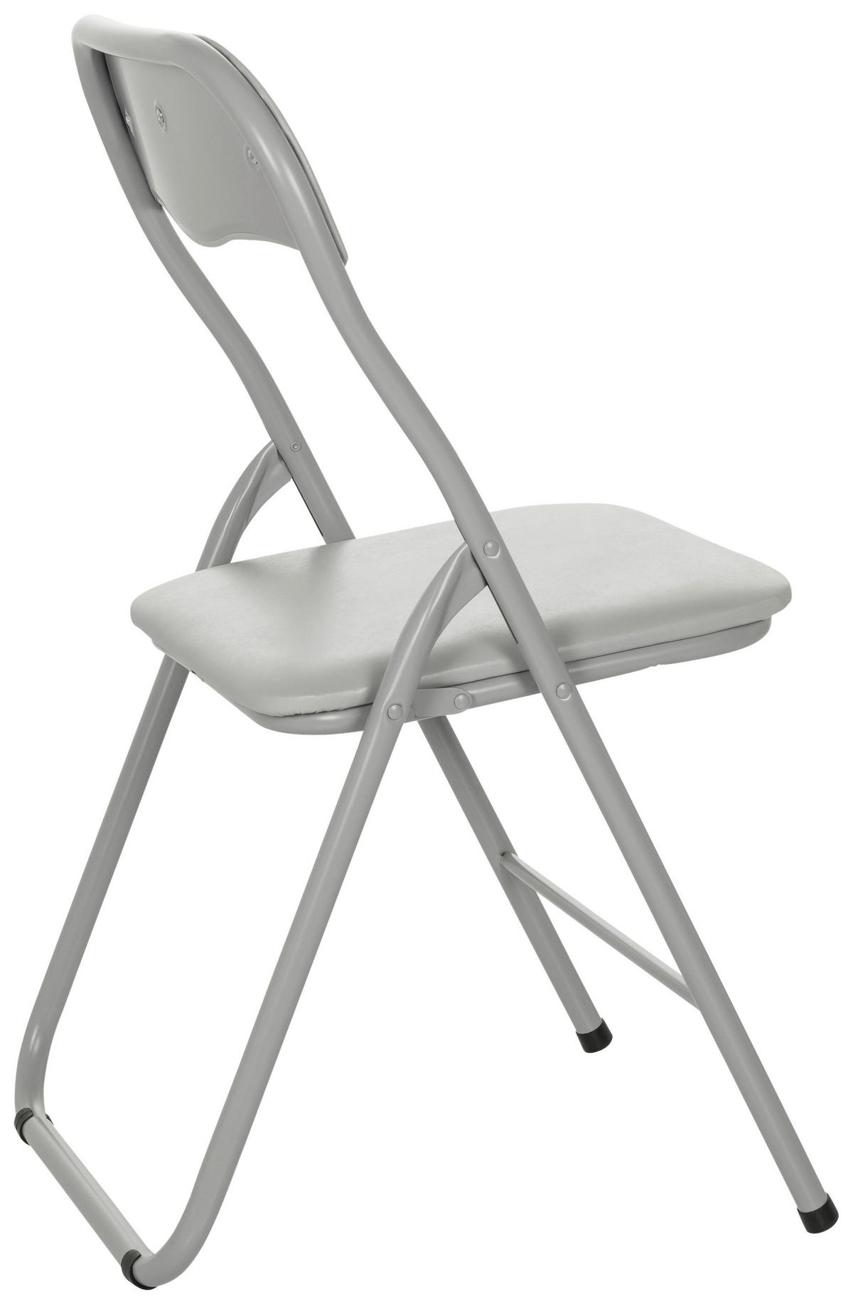 Klappstuhl Tudela Basic Grau B: 44 Cm - Grau, MODERN, Metall (44/81/48cm) - MID.YOU