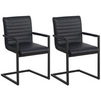 SADA ŽIDLÍ S PODRUČKAMI KUBIS - černá, Lifestyle, kov/textil (54/86/57cm) - MID.YOU