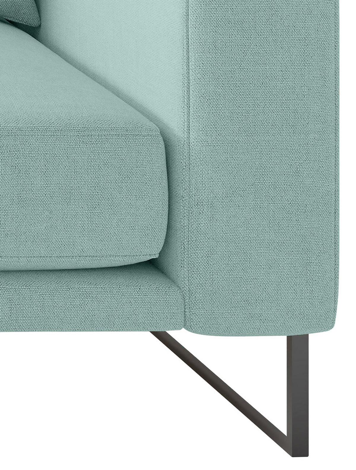Bigsofa Natalia Türkis S: 150x283 Cm - Türkis/Schwarz, Design, Textil (150/283cm) - Livetastic