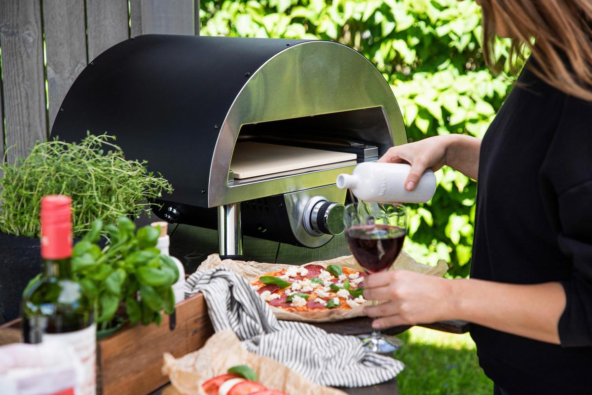 Pizzaofen Sentosa - Schwarz, KONVENTIONELL, Metall (52/39/49cm) - Gardenson