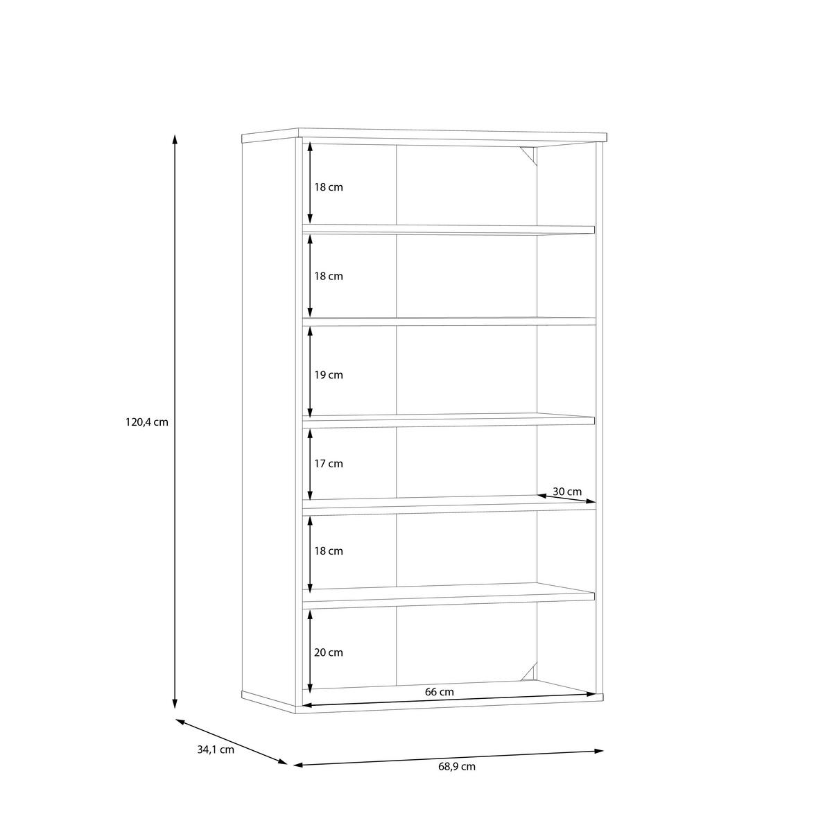 Cipősszekrény Boots 68,9/120,4cm - Artisan tölgy/fehér, Basics, műanyag/faalapú anyag (68,9/120,4/34,1cm)