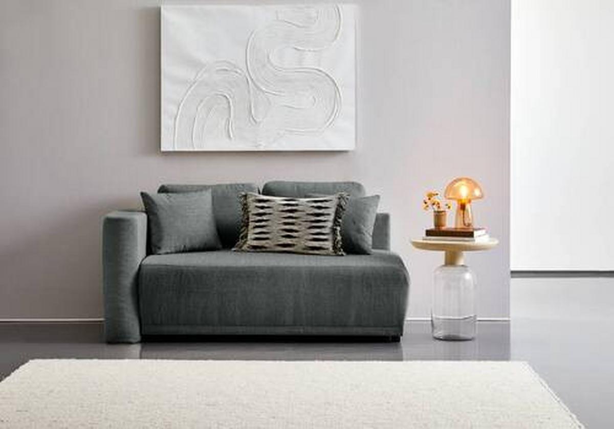 Chaiselongue Nello - Schwarz/Grau, KONVENTIONELL, Textil (93/73/171cm) - MID.YOU