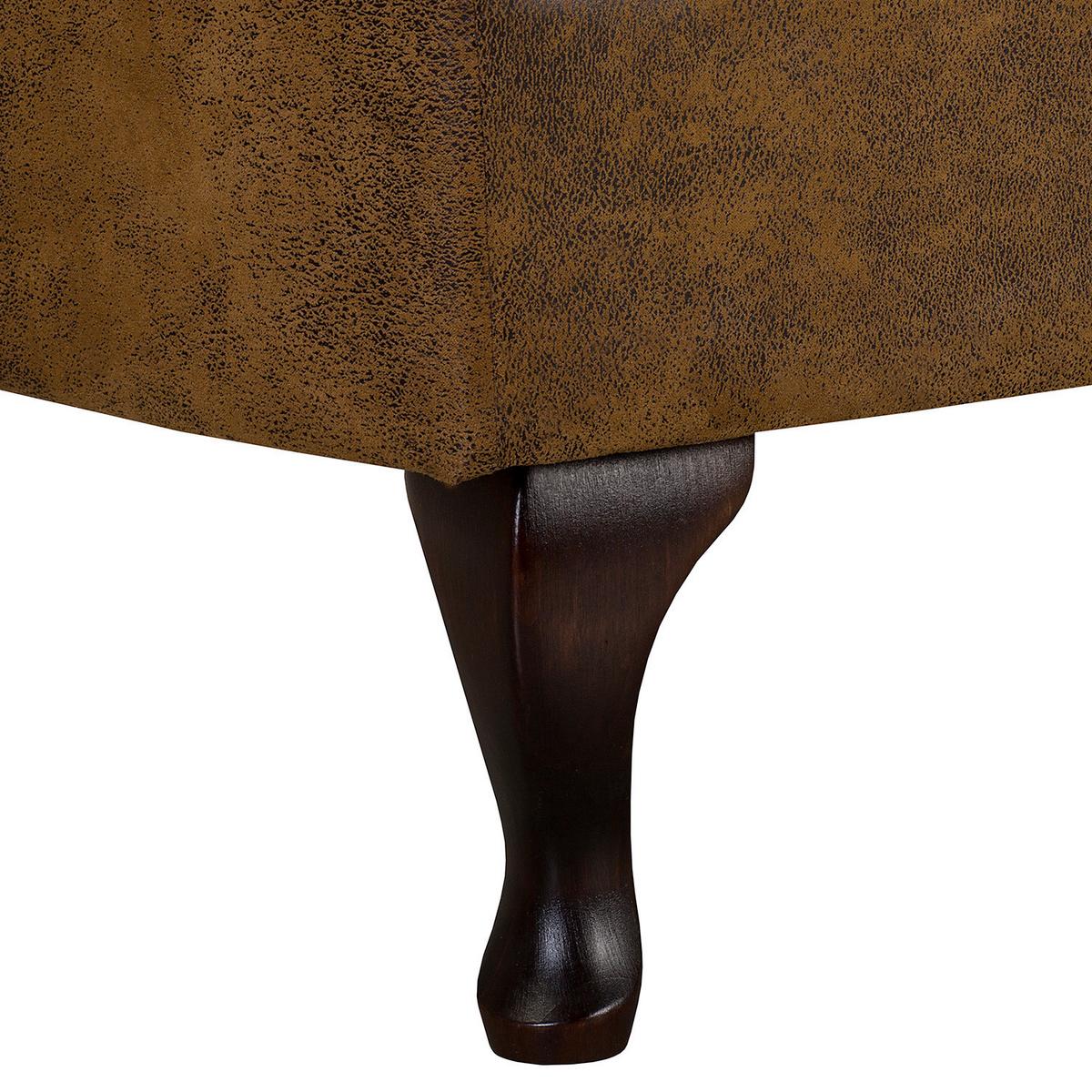 Récamiere Pako Cognac B: 185cm - Cognac/Braun, Design, Textil (185/93/75cm) - Livetastic