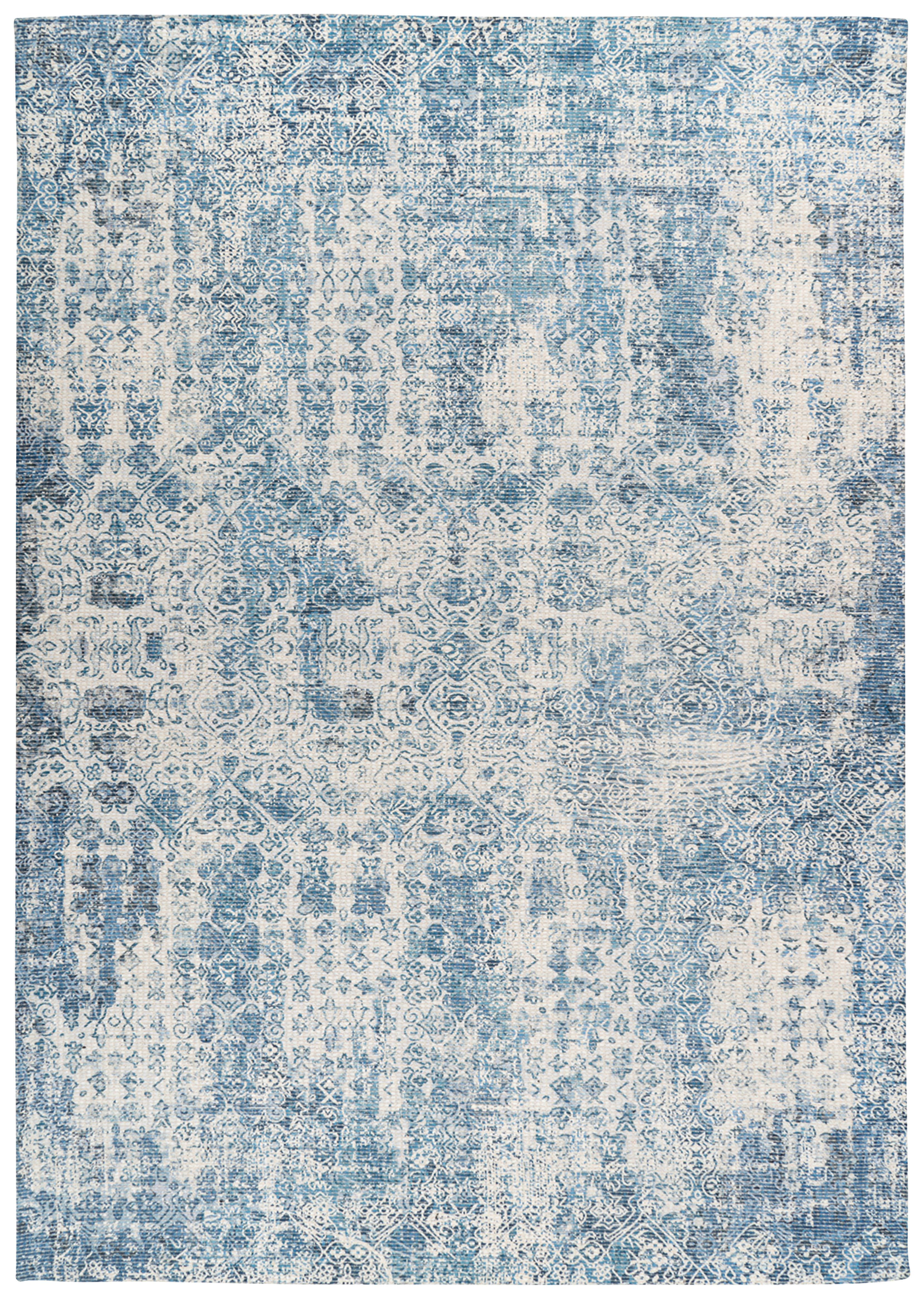 Vintage-Teppich Percy 200 - Blau, KONVENTIONELL, Textil (80/150cm)