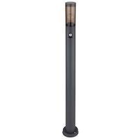 Außenleuchte mit Bewegungsmelder 15 W - Anthrazit/Grau, Design, Kunststoff/Metall (12,7/12,7/110cm) - Globo