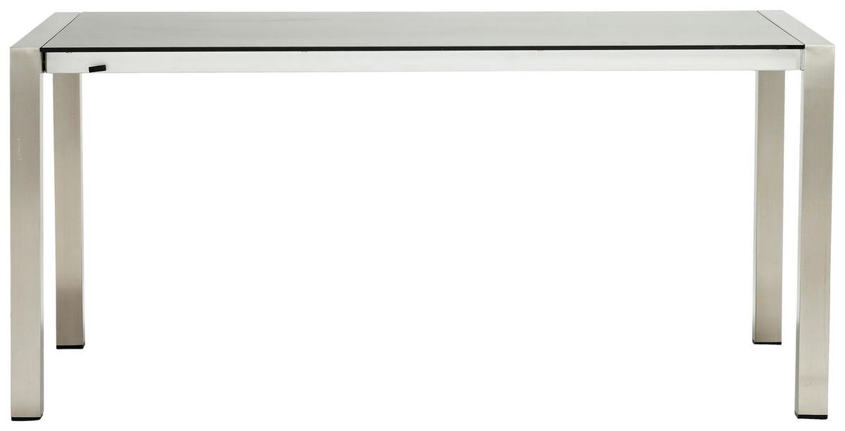 Gartenmöbel Set 7-Tlg. Auris Metall/Kunststoff/Holzdekor - Edelstahlfarben/Grau, Basics, Holzwerkstoff/Kunststoff (180+68/98/74cm) - Acamp