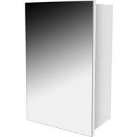 Wandregal Tom 1 Tür B/H/T: 40x60x20 cm Weiß - Weiß, MODERN, Glas/Holzwerkstoff (40/60/20cm)