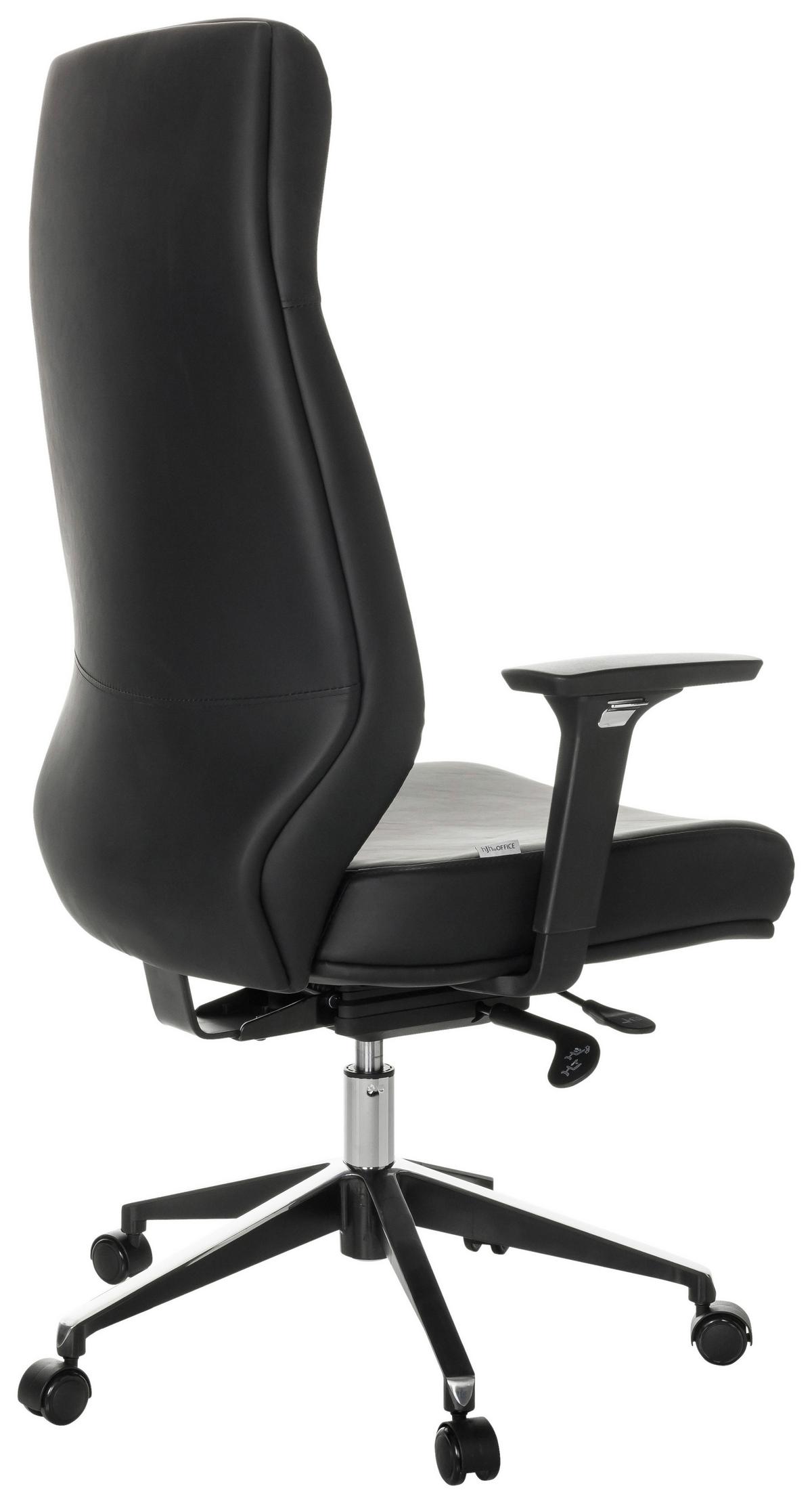 Chefsessel Vitoro Eco - Schwarz, Basics, Leder/Kunststoff (68/123-130/68cm) - MID.YOU