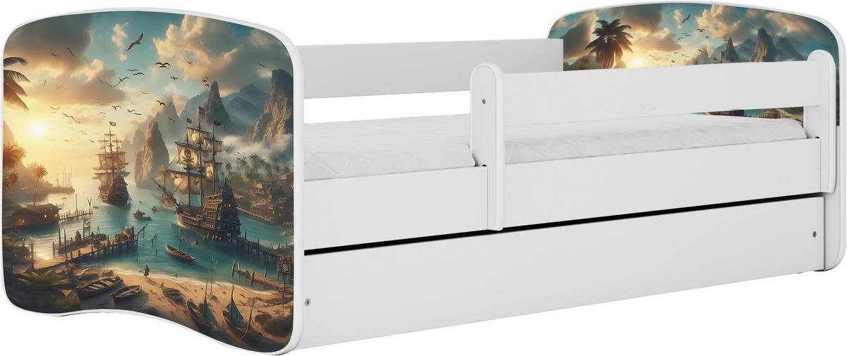 Kinder-/Juniorbett Babydreams Weiß B: 80cm - Birkefarben/Weiß, MODERN, Holz/Holzwerkstoff (80/160cm) - MID.YOU