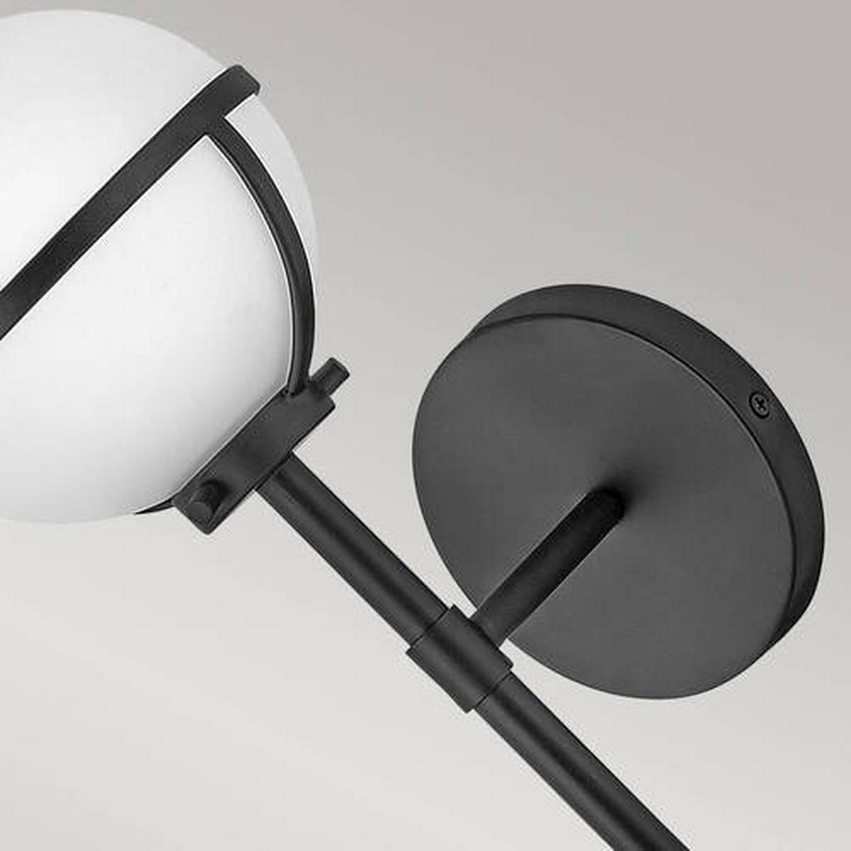 Badezimmer-wandleuchte Hk-Hollis1-O-Bk-Bath - Schwarz, KONVENTIONELL, Glas/Metall (15.6/40.3/19cm) - Elstead Lighting