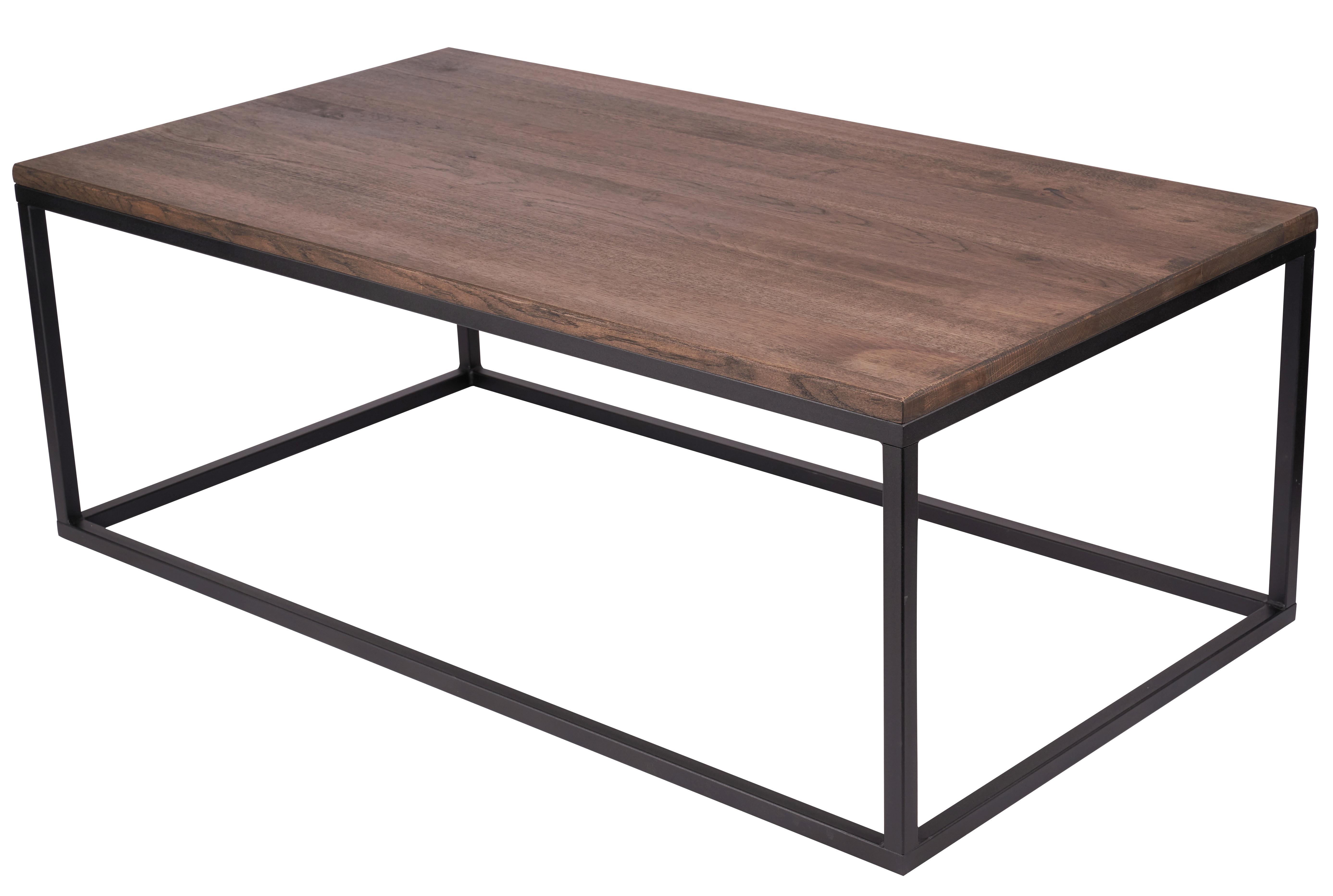 Couchtisch Jonas Schwarz/Eiche dunkel L: 110cm - Eiche dunkel/Schwarz, Natur, Holz/Metall (110/40/60cm)