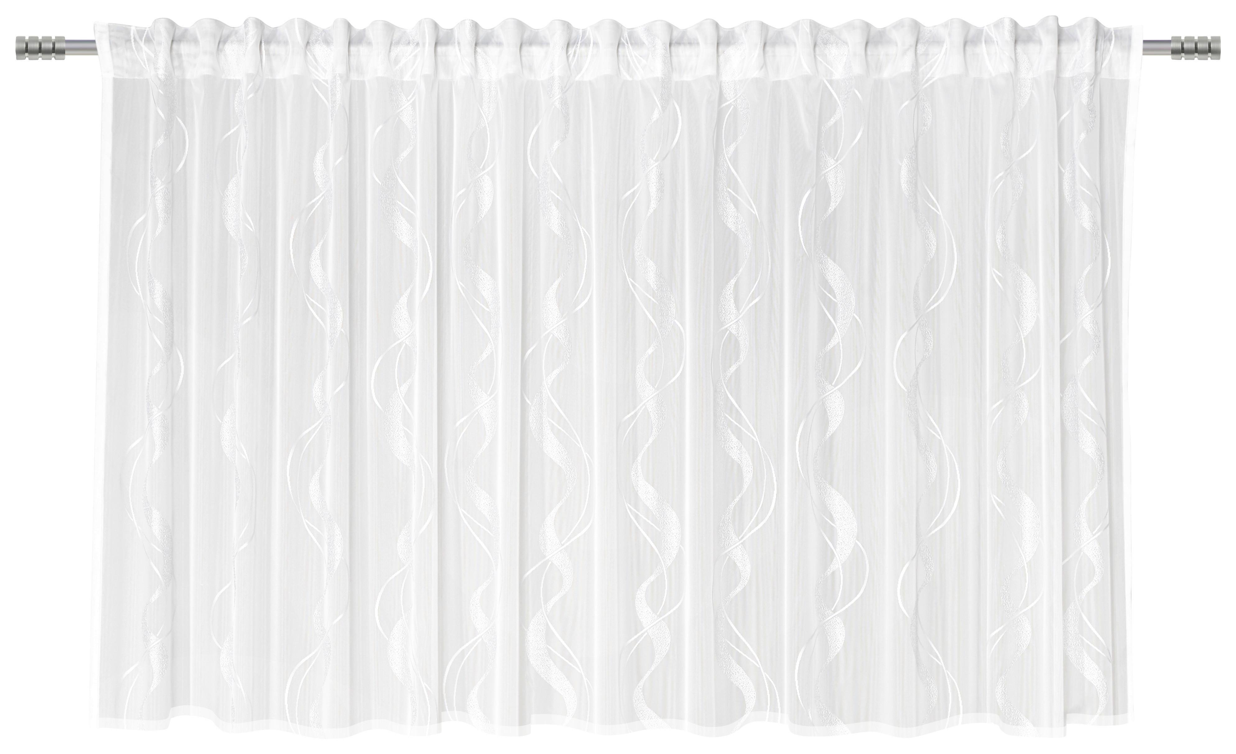 KUSOVÁ ZÁCLONA WAVE STORE 1 - bílá, textil (300/145cm) - Modern Living